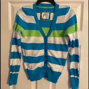 Justice striped cardigan